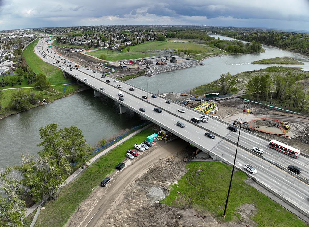 Topsoil removal and work on one of the bridge abutments, May 2024.