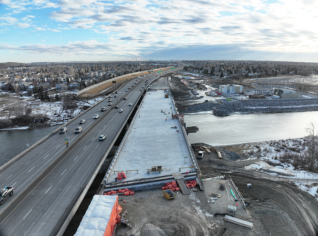 Ivor Strong Bridge looking east, January 15, 2026.