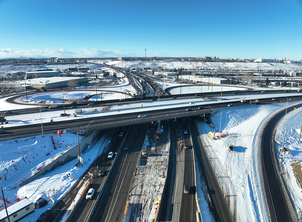 Looking west at Glenmore Trail, December 9, 2025.